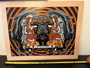 2008 Mike Sutfin "Hellbent" screen printed on wood  /13! signed/#ed! pushead - Picture 1 of 10