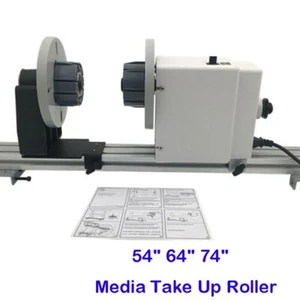 Sistema de carrete de toma automática de medios 110 V para 54" 64" 74" Mutoh VJ-1608 / VJ-1638 - Imagen 1 de 14