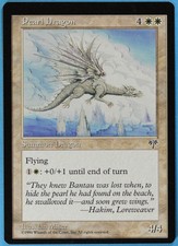 Pearl Dragon Mirage NM White Rare Misprint Miscut MTG CARD (ID# m15805) ABUGames