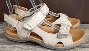Cobb Hill Sandals Womens 6 M Rubey Dove Nubuck Adjustable Comfort C14356 Beige - Picture 1 of 9