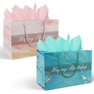 13" Large Gift Bag with Handle and Tissue Paper for Boys Girls Women and Men’... - Picture 1 of 6
