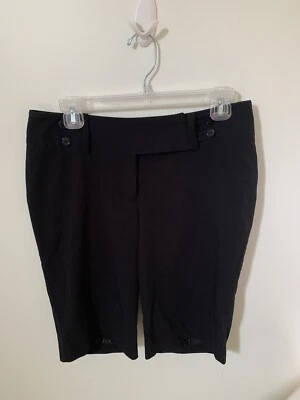 WORTHINGTON Womens Size 8 Shorts Curvy Fit Bermuda Dress Black 11.5" Inseam - Image 1 of 4