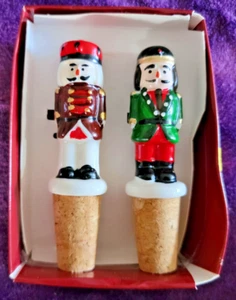 Core Kitchen Nutcracker Ceramic Wine Stopper 2-Piece Set ~ New open box - Picture 1 of 6