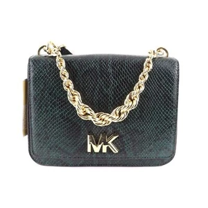 Michael Kors Mott Python Large Twisted Chain Shoulder/Hand Bag $358, Green - Picture 1 of 7