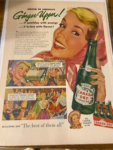 Anuncio de baile vintage 1954 Canada Dry Ginger Ale Country Square - Imagen 1 de 1