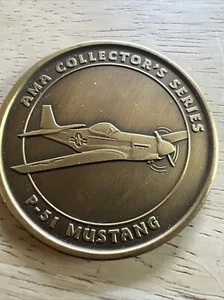 AMA Collector's Series P-51 Mustang Bomber Plane WW2 Military Challenge Coin - Bild 1 von 5