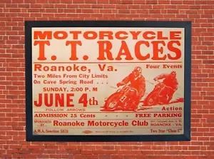 TT Races Vintage Motorbike Motorcycle A3 Poster on Photographic Paper Wall Art - Picture 1 of 2