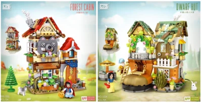 LOZ Mini Snow White Drawf Hub and Red Hood Forest Cabin Building Blocks New - image 1 of 4