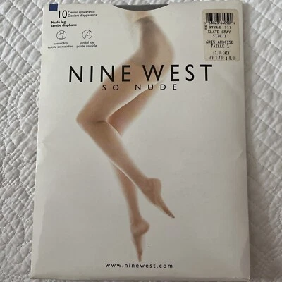 NINE WEST SO NUDE Pantimedias Control Top Gris Pizarra Talla 1 Foto 1 de 4