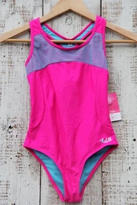 BIG CHILL Girls Size 10 One Piece Swim Swimsuit Bathing Suit Pink 50 UPF NEW - Picture 1 of 2