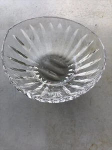 Waterford Crystal Irish Cut Glass Ribbed Elliptical Bowl 8” Excellent Signed - Picture 1 of 6