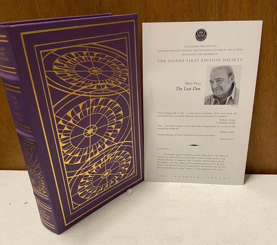 Franklin Library: SIGNED 1st The Last Don by Mario Puzo 1996 Leatherbound - Image 1 of 4
