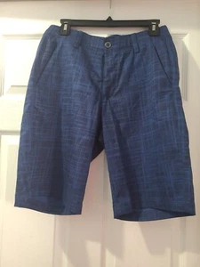 UNDER ARMOUR GOLF COURT SHORTS MENS SIZE 30-- 11" INSEAM Dark Blue Plaid NWT - Picture 1 of 3