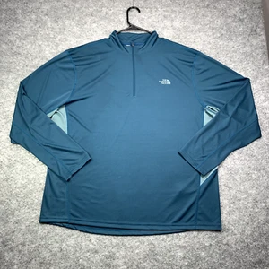 The North Face Pullover Herren Extra Large XL blau leicht Outdoor 1/4 Zip Jacke - Bild 1 von 11