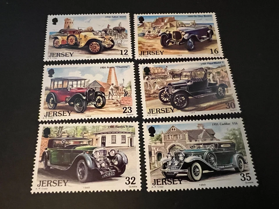 JERSEY 1989 MNH CLASSIC CARS 471-476 set of 6 *combine shipping* - Image 1 of 1