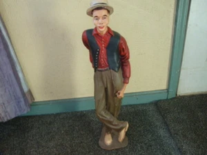 GOLFER STATUE 1920'S LOOK ATTIRE NOT SURE OF AGE LOOKS OLD 2 Feet Tall 4 Pounds - Picture 1 of 8