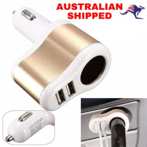 12V USB Car Charger Cigarette Lighter Double Power Adapter Socket Splitter AU - Picture 1 of 5