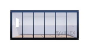 Bürocontainer kaufen - 6,0 m x 3,0 m Villex - mit Elektrik + Klimaanlage – NEU! - Bild 1 von 10