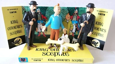 Conjunto de bonecos de ação em quadrinhos TINTIN em diorama personalizado KING OTTOKAR'S SCEPTRE - Imagem 1 de 4