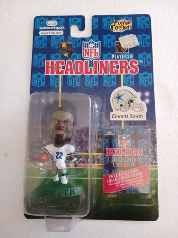 1996 NFL Headliners Emmitt Smith Dallas Cowboys Action Figure Sealed New Cover