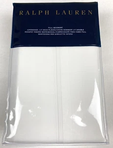 RALPH LAUREN Full Bedskirt Palmer Percale 464 TC Tuxedo White - Picture 1 of 6