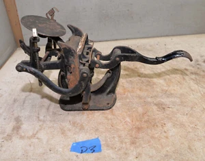 Antique cast iron printing press 4" x 3" desk top collectible print tool P3 - Picture 1 of 13