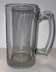Vintage 24 Oz Jumbo Thick Glass Beer Mug, Hefty / Heavy, 7" Tall. 3.5" dia - Picture 1 of 4