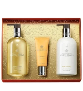 Molton Brown Hand Care Gift Set Flora Luminare Luxury Hand Wash, Lotion & Cream - Picture 1 of 2