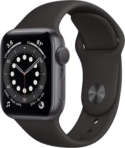 Apple Watch Series 6 GPS 40mm Gris espacial Estuche de aluminio con correa deportiva negra - Imagen 1 de 5