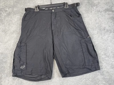 Fox Racing MTB Cargo Shorts Mens XL Black Adjustable Waist Mountain Bike Nylon - Image 1 of 4