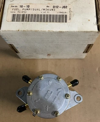 MIKUNI ROUND-TYPE DUAL OUTLET FUEL PUMP 16-10 - Image 1 of 2