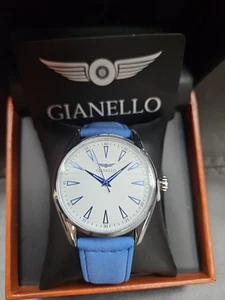 Gianello Men's 42mm Blue Campus Strap Watch - MSRP $395 NIB Italian Design - Picture 1 of 10