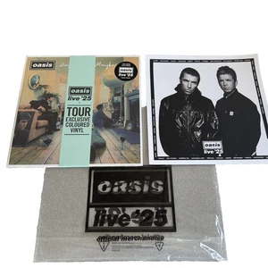 Oasis Definitely Maybe Live 25 Tour Exclusive Coloured Vinyl + Print + Bag New - Picture 1 of 5