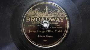 JOHNNIE MOORE - Jimmy Rodgers Blue Yodel / Way Out On The Mountain BROADWAY 78 - Picture 1 of 1
