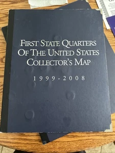First State Quarters Of The United States Collector's Map  1999-2008 Complete - Picture 1 of 6