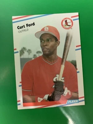 1988 Fleer Glossy Curt Ford St. Louis Cardinals #32 - Image 1 of 2