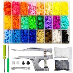 Plastic Snaps with Snap Pliers, 460 Sets 24-Colors Snap Buttons for Sewing, S... - Picture 1 of 9