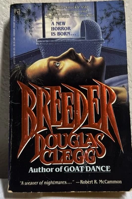 Breeder by Douglas Clegg (First Edition Pocket Books 1990) Horror Novel, SIGNED! - Image 1 of 4