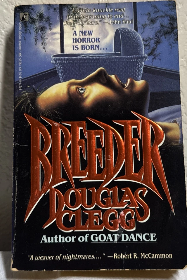 Breeder by Douglas Clegg (First Edition Pocket Books 1990) Horror Novel, SIGNED! - Image 1 of 4