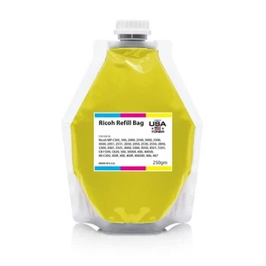 Yellow refill Toner for Ricoh MPC 2000 MPC 3000 (250gm) x 12 Bags - Afbeelding 1 van 2