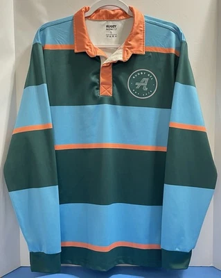 Rugby ATL Vintage Style Long Sleeve Jersey Polo Shirt Tri City Colorway Mens L - Image 1 of 4
