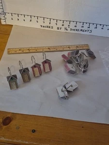 Outhouse Shower Curtain Hooks Set 12 Country Farmhouse Primitive Bathroom - Picture 1 of 5