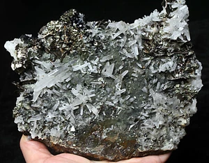 1164g Rare Natural Solid Golden Pyrite Quartz Crystal Mineral Specimen - Picture 1 of 8