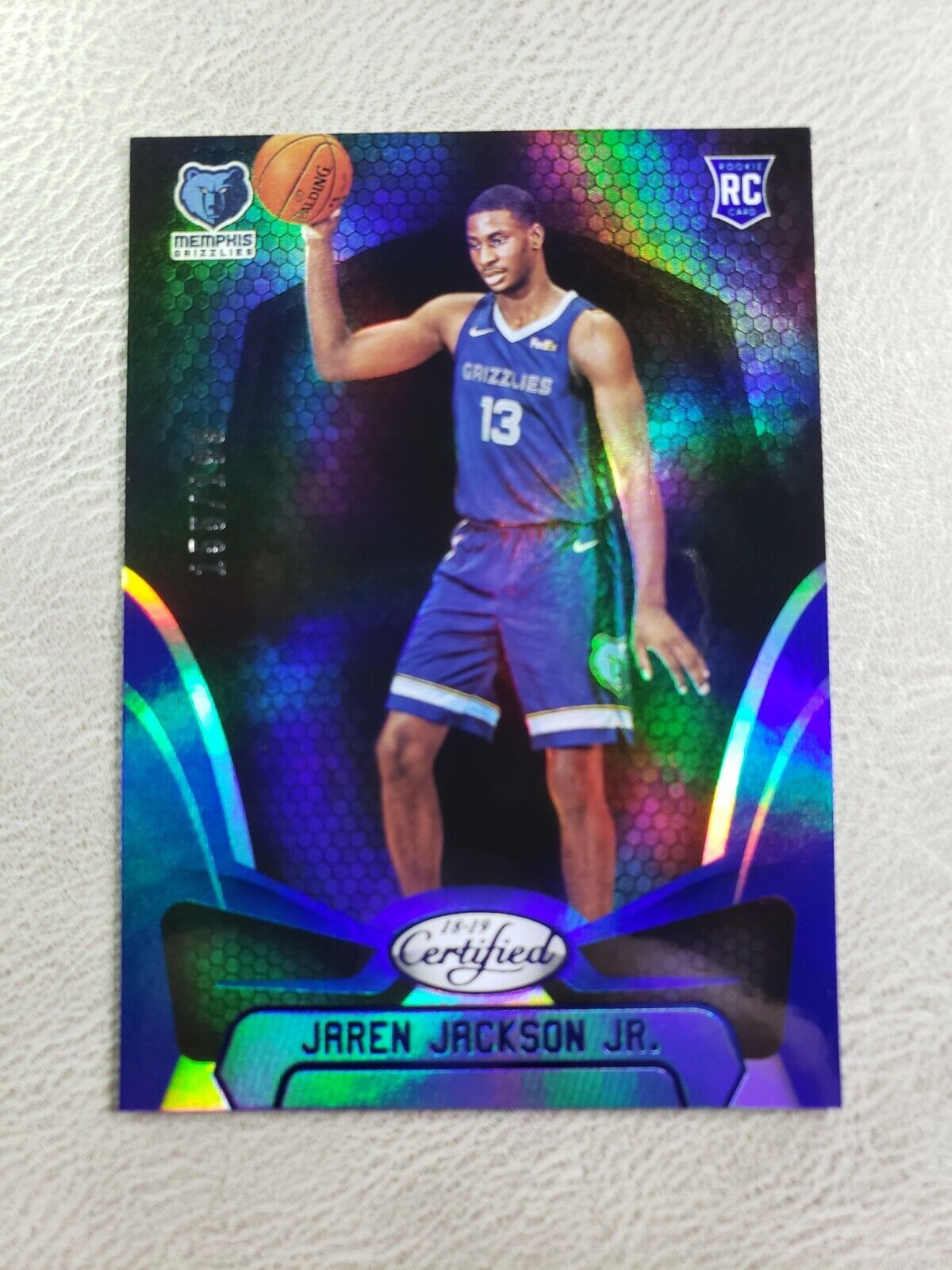 2018-19 Panini Certified Basketball Jaren Jackson Jr. Rookie Blue /199 #154