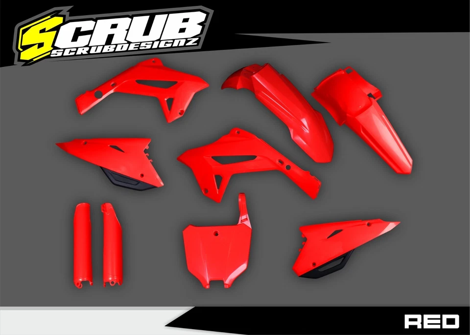 Honda 2002-2007 CR125R CR250R | New Polisport CR Restyle Plastic kit 2022 Red - Image 1 of 4