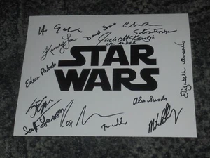 STAR WARS - 10x8  PHOTO SIGNED  BY 13 INC ROSS BEADMAN  , ALAN SWADEN , - Picture 1 of 3