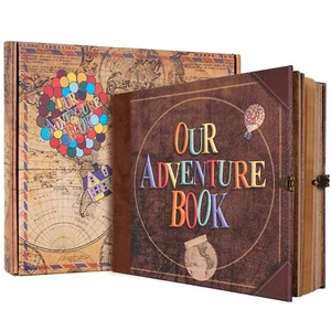 146 Pages Photo Album Scrapbook Our Adventure Book Memory Anniversary DIY Gift - Picture 1 of 8
