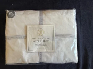 Queen Sheet Set Tessitura Toscana Telerie White Italy 800 TC Cotton Percale 4pc - Picture 1 of 7