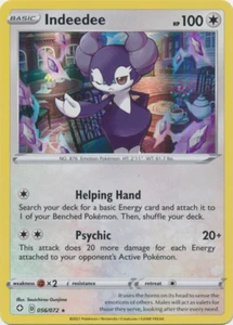 Indeedee 056/072 Shining Fates Pokemon TCG Holo Raro - Imagen 1 de 2