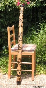 47"\120cm DIDGERIDOO Native Lizards Hand-Carving Artwork +Bag+Beeswax Mouthpiece - Picture 1 of 7